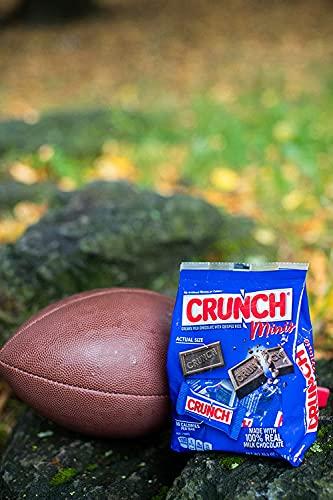 Crunch Crunch 100% Real Milk Chocolate Mini Candy Bars, Bulk Individually Wrapped Bars in 10.5 oz Bags (4 Pack)