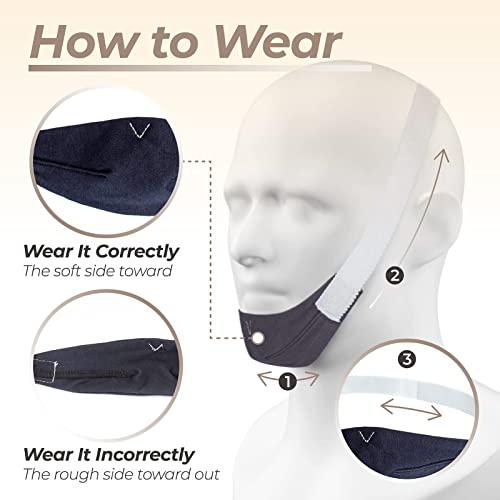 PalpitateC PalpitateC Upgrades Chin Strap Effective Mouth-Snoring Relief, Anti Snoring Men Women Universal, Adjustable Snoring Solution Effectively Regulate Snoring and Regulate Sleep, Chin Strap Resmed - 1 Pack