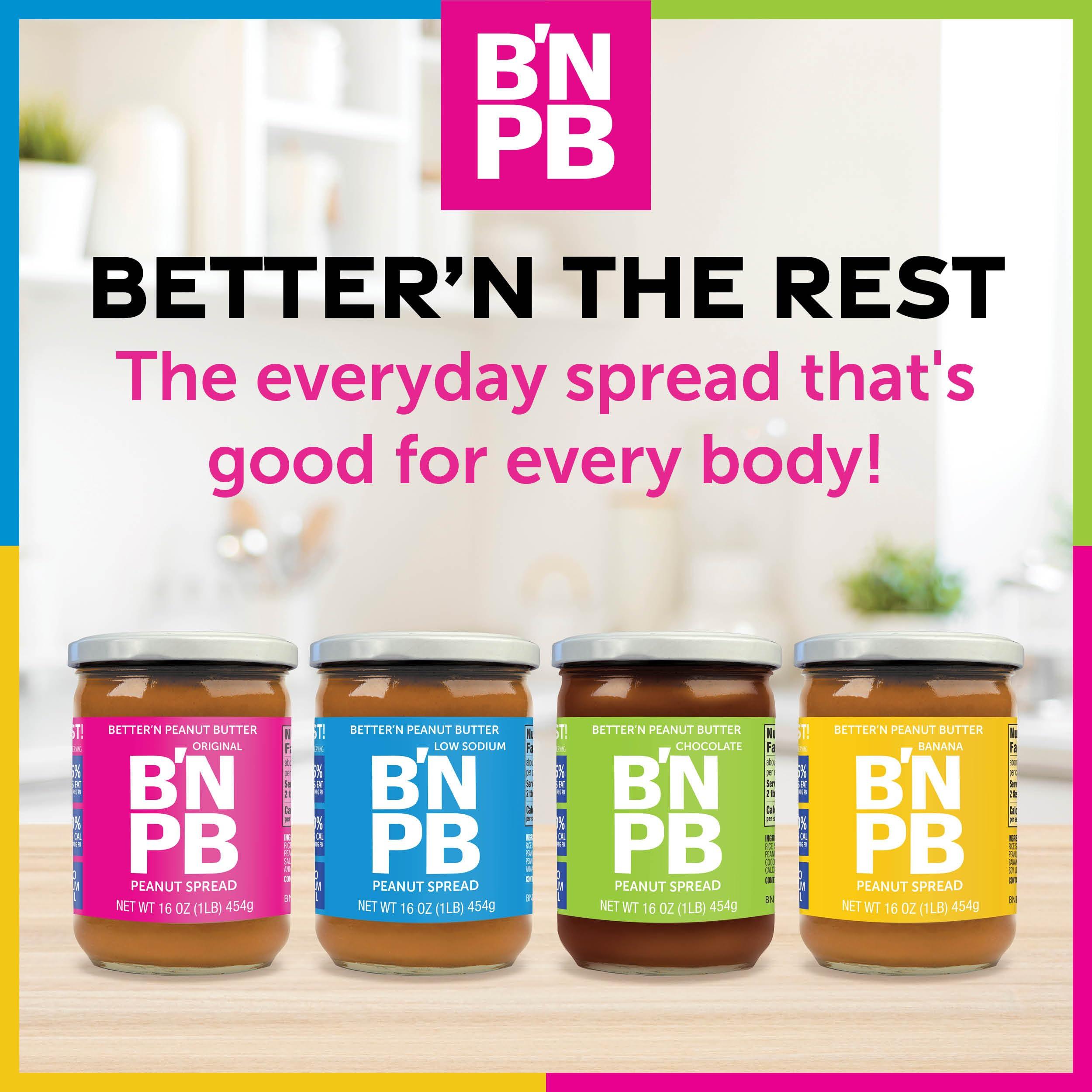 Better'n Peanut Butter Peanut Spread Low Fat and Low-Sodium Peanut Butter Spread by Bettern Peanut Butter, Creamy Low-Calorie Peanut Spread with No Saturated Fat, Gluten Free, Dairy Free, Non GMO, Kosher, Pack of 3, 16 oz. Glass Jars