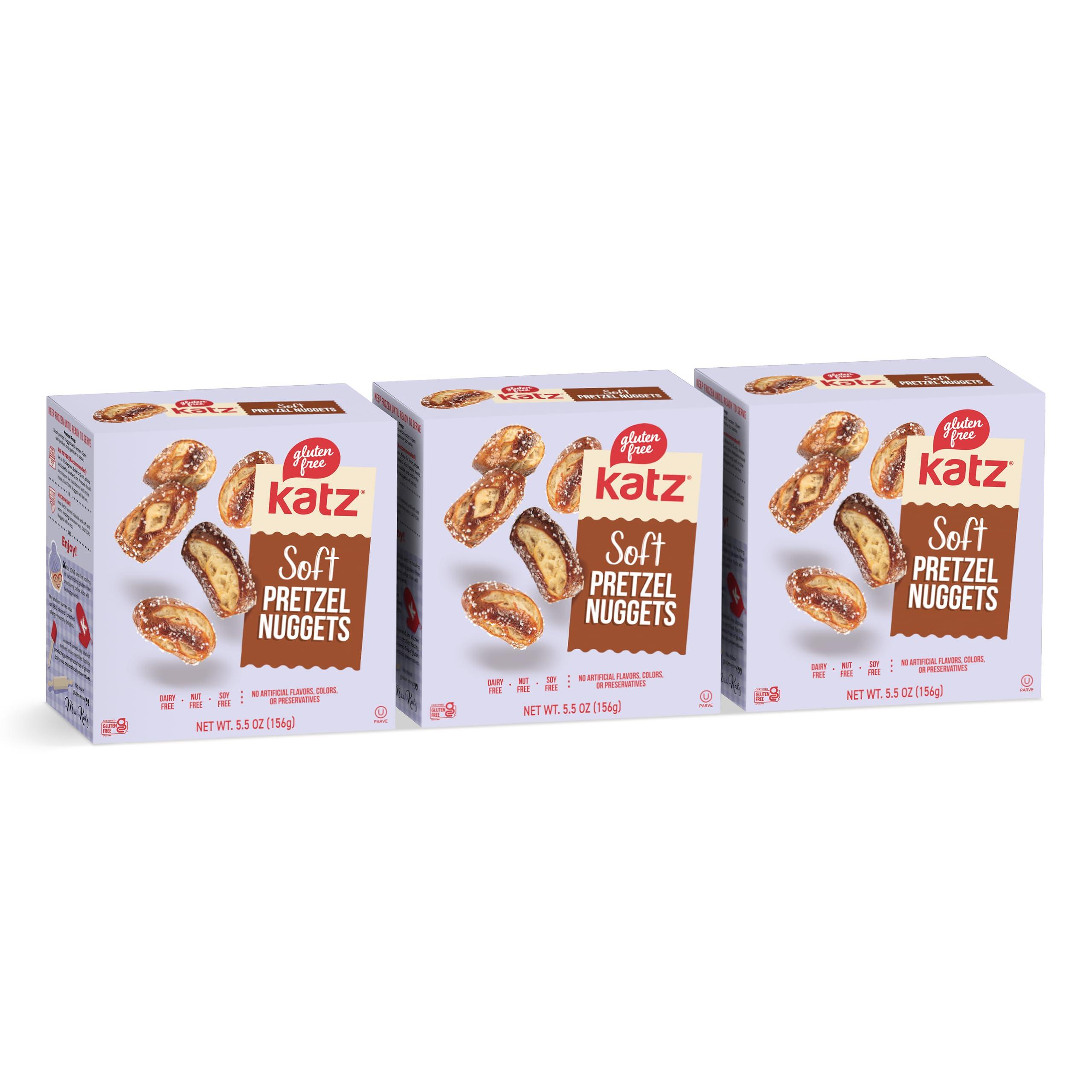 Katz Gluten Free Katz Gluten Free Salted Soft Pretzel Nuggets. Gluten Free Snacks For Adults and Kids. Soy Free, Nut Free, Dairy Free, Kosher. 5.5 oz (Pack of 3)