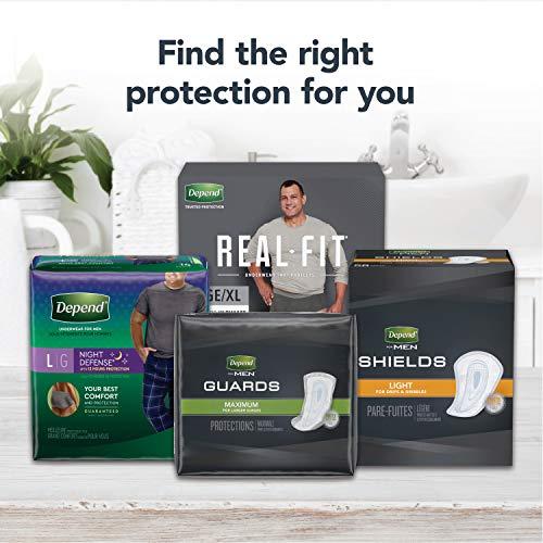 Depend Depend Incontinence Shields for Men, Light Absorbency, 58 Count, Packaging May Vary