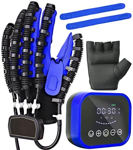 GXXZDN Rehabilitation Robot Gloves Upgrade Hemiplegia Hand Stroke Recovery Equipment with USB Chargeable and Strength Adjustment,Finger Hand Exercise Recovery Equipment (Left Hand S)