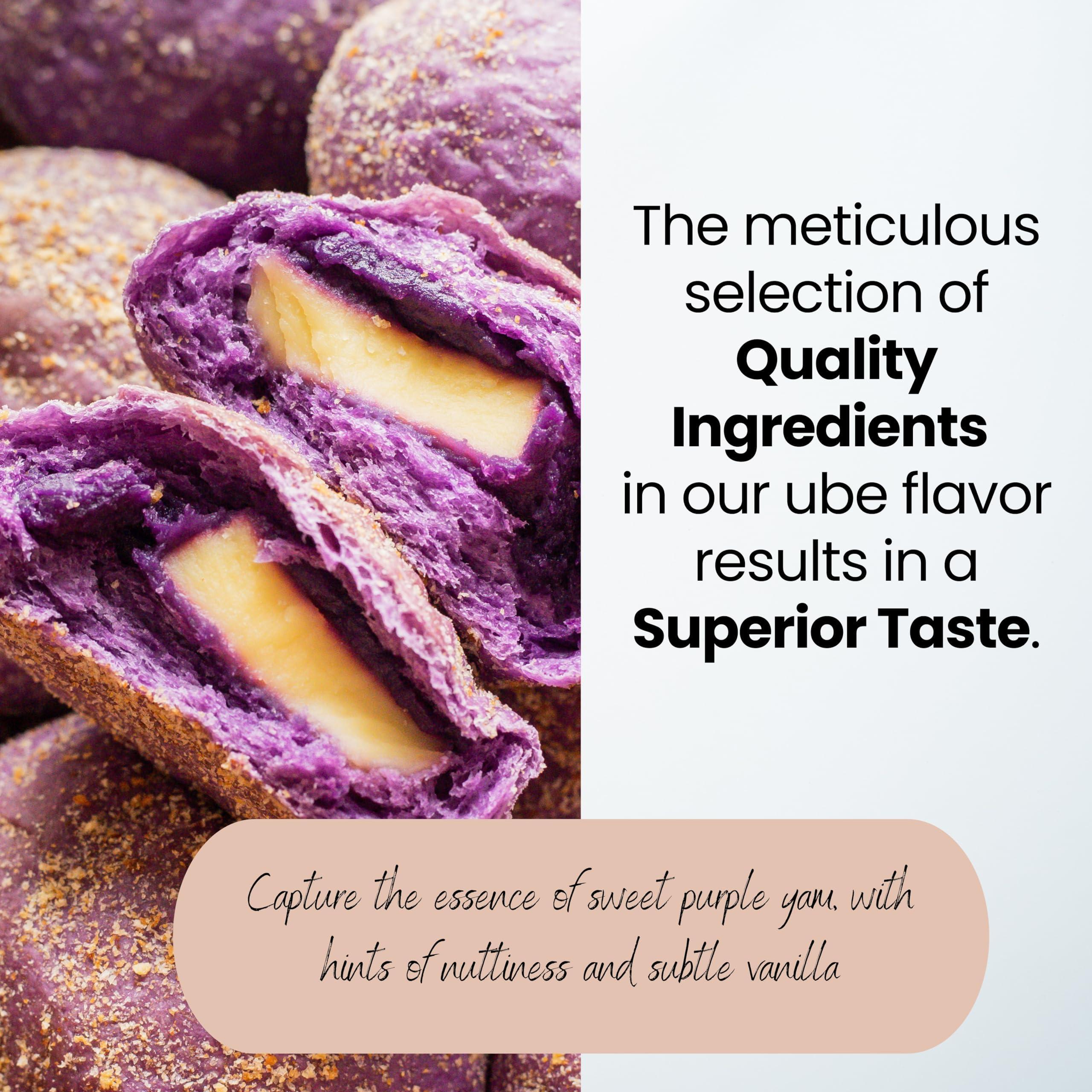 Harvest Moon Delights Natural Ube Flavor Extract - 2 oz - Water-Soluble - Clear Color - By Harvest Moon Delights - Ube Flavoring Extract for Ube Halaya - Ube Extract for Baking Filipino Desserts and Drinks