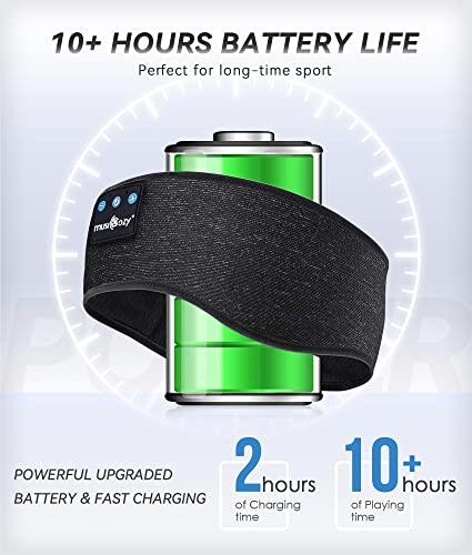 MUSICOZY MUSICOZY Sleep Eye Mask Bluetooth Headband for Women Men, 3D Contoured Cup Night Eye Mask Blindfold for Sleeping with Light Blockout Sleep Mask for Side Sleeper Travel Office Night Mask, 2 Packs