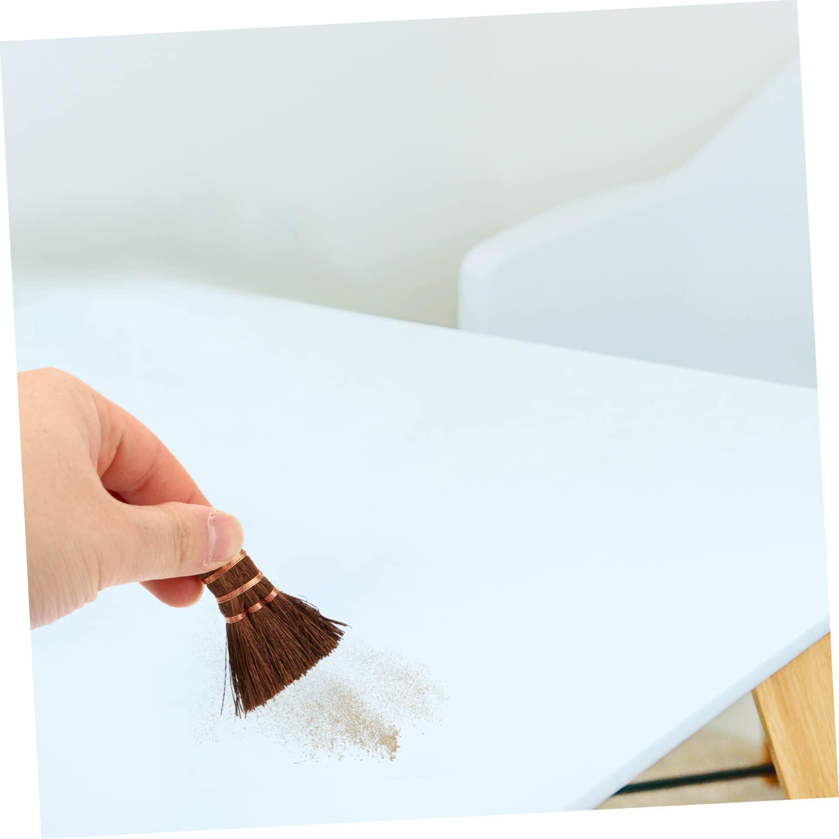 COLLBATH COLLBATH Small Broom Pendant Outdoor Keyboard Broom Duty Lint Remover Garage Whisk Dustpan Long Handle Upholstery Power Scrubber Sweeper Top Flash Wipes Home Soap Palm Brown Silk