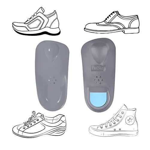 FiotSkep FiotSkep 3/4 Original High Arch Inserts Firm Orthotics for Plantar Fasciitis Flat Feet Over-Pronation, Comfort Metatarsal Pad Support Insoles Relief Heel Spur Pain
