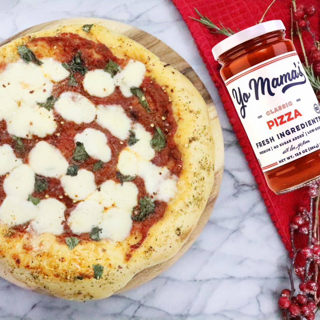 Yo Mama’s Foods Yo Mama\'s Foods Keto Classic Pizza Sauce Pack of (2) - Vegan, No Sugar Added, Low Carb, Low Sodium, Gluten Free, Paleo, and Made with Fresh Non-GMO Tomatoes!
