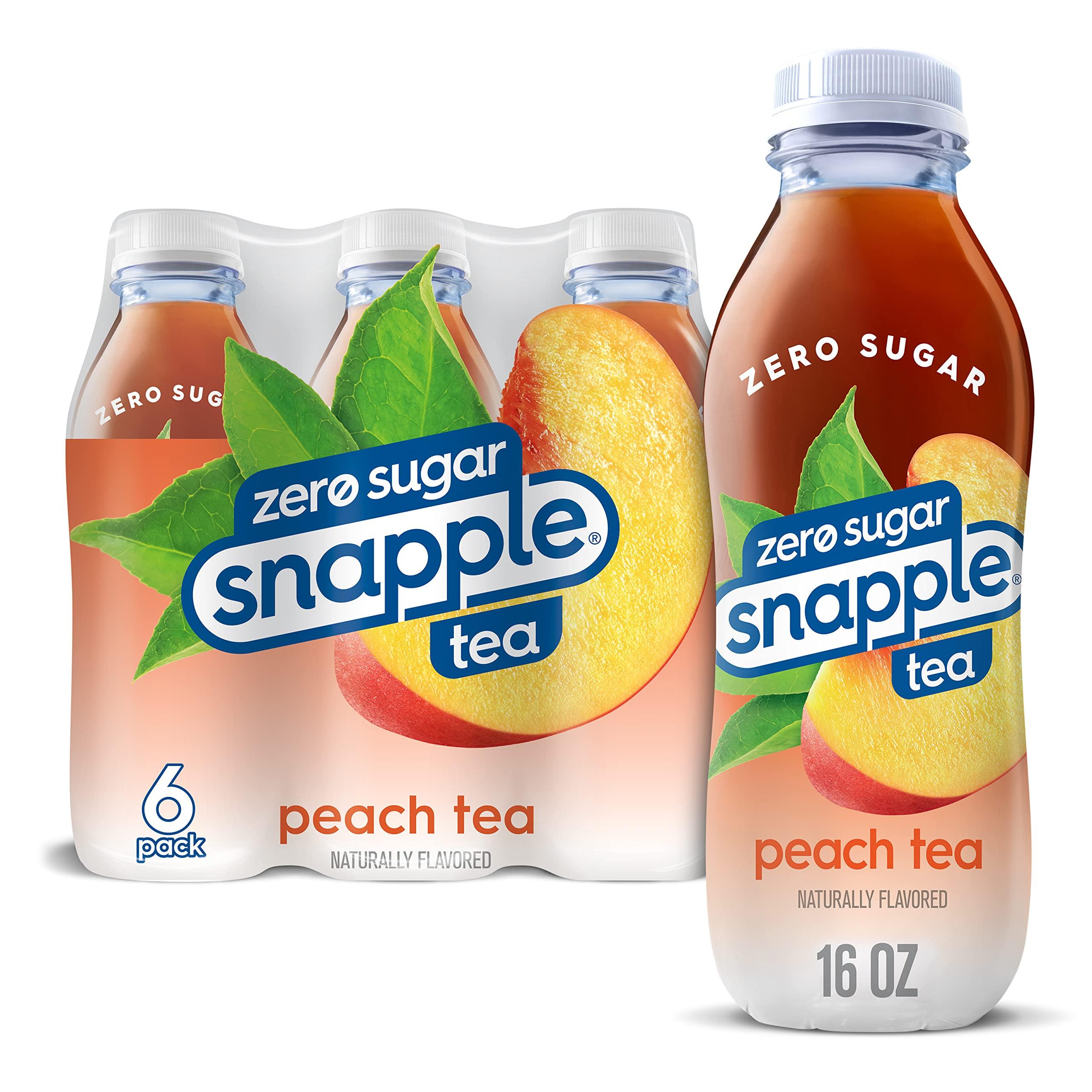 Snapple Snapple Diet Peach Tea, 16 fl oz recycled plastic bottle, 6 pack