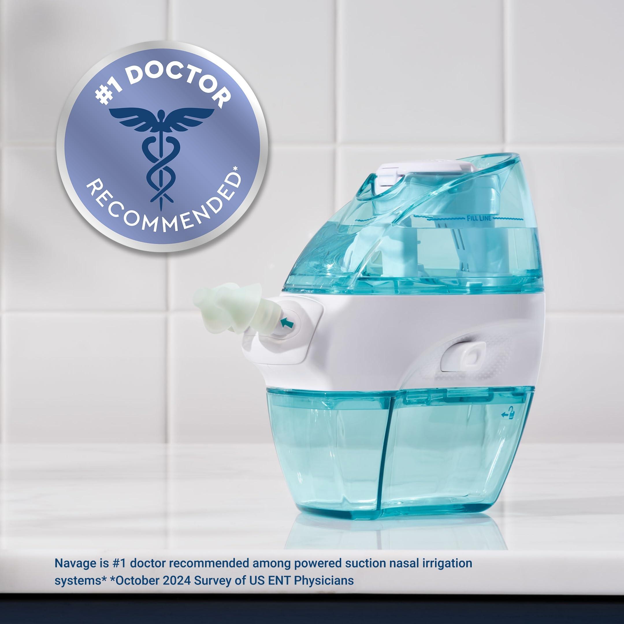 Navage Navage Starter Bundle - Navage Nasal Irrigation System - Saline Nasal Rinse Kit with 1 Navage Nose Cleaner, 30 SaltPods and Teal Travel Case