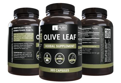 PURE ORIGINAL INGREDIENTS Pure Original Ingredients Olive Leaf (365 Capsules) No Magnesium Or Rice Fillers, Always Pure, Lab Verified