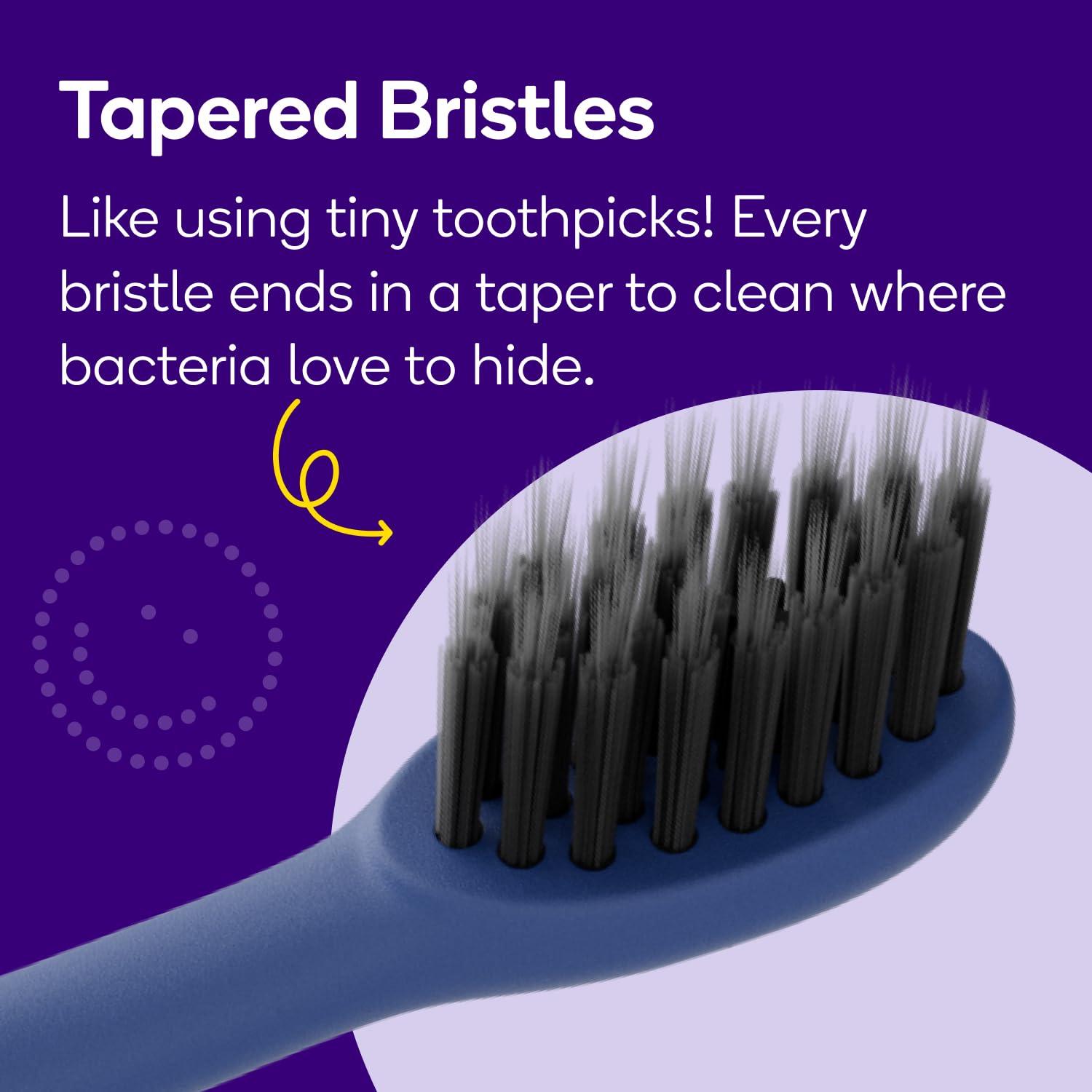 Burst BURST Pro Sonic Electric Toothbrush Genuine Replacement Heads (Cobalt Blue/3 Pack) | Soft Bristles for Deep Clean, Stain & Plaque Removal