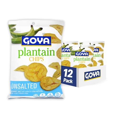 Goya Goya Foods Plantain Chips with No Salt, 5 Ounce (Pack of 12)