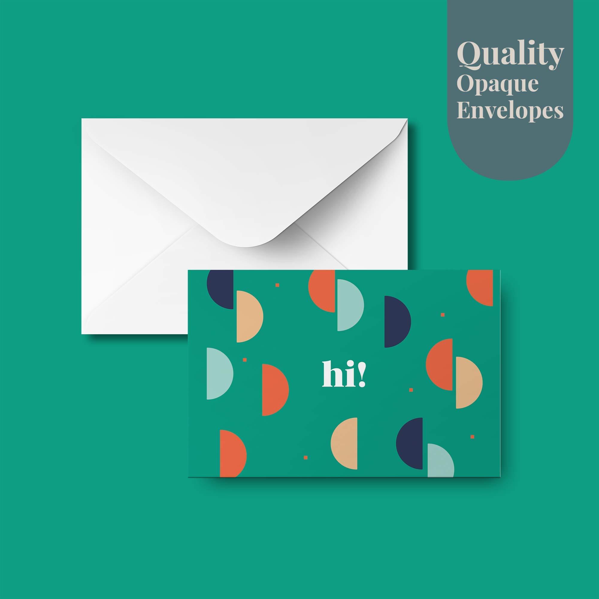 Rileys & Co Rileys All Occasion Greeting Cards with Envelopes | 5 Colorful Designs, Blank Note Cards, Perfect for Business, Thank You, Gift Cards, Graduation, Baby Shower (50-Pack)