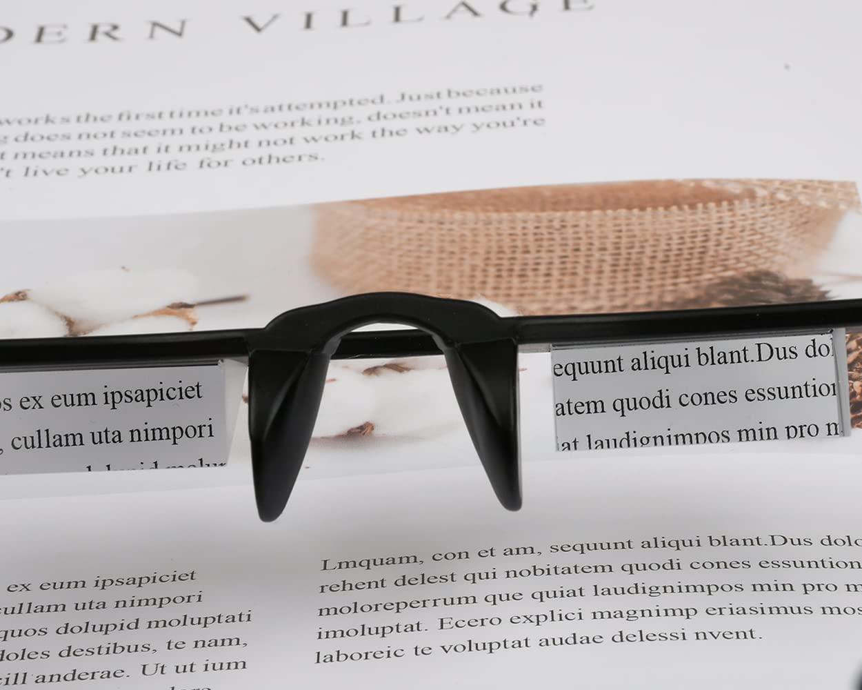 DS. DISTINCTIVE STYLE DS. DISTINCTIVE STYLE Lazy Glasses Prism 90 Degree Crochet Glasses Mirror Reading Glasses for Laying Down/Knitting (Lightweight Version for People without Glasses)