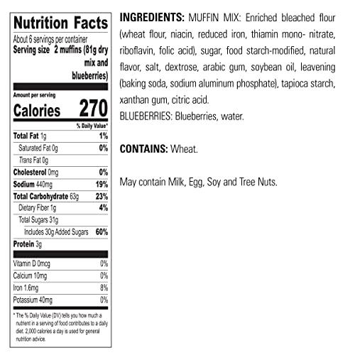 Krusteaz Krusteaz Wild Blueberry Muffin Mix, Includes Wild Blueberries Can, 17.1 oz Box