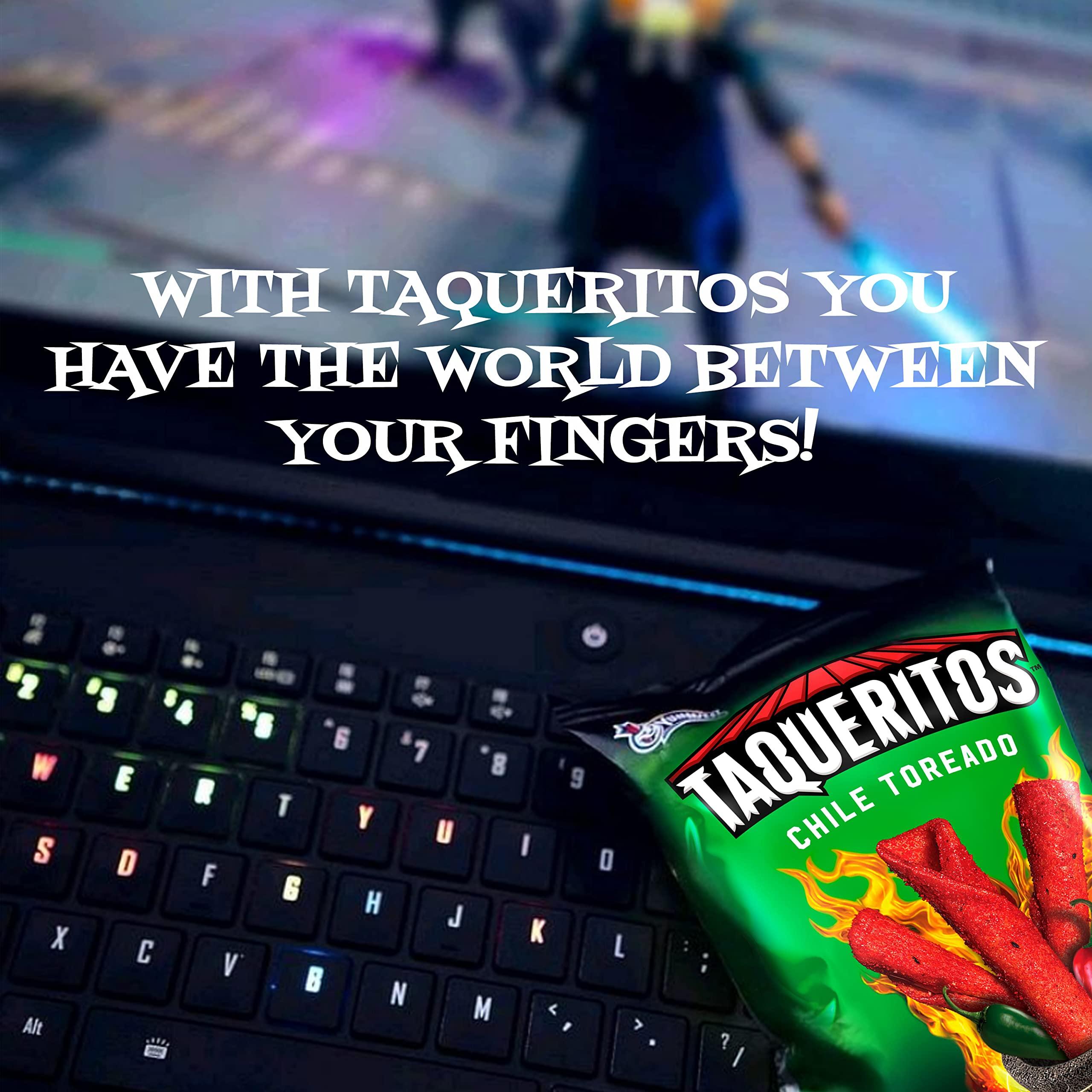 Taqueritos Taqueritos Rolled Tortilla Chips in Chile Toreado Flavor 8 oz, 20 Pack
