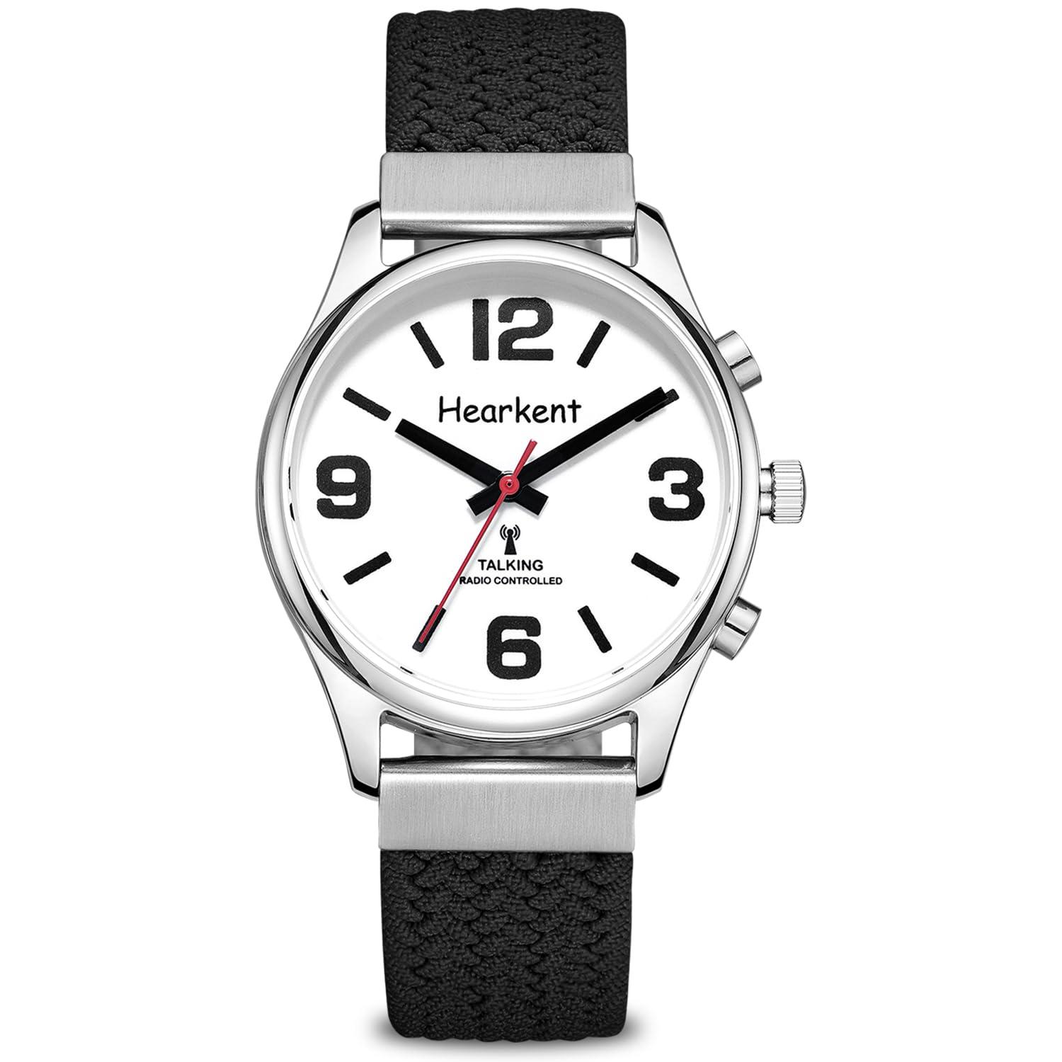 Hearkent Hearkent Talking Watch for Visually Impaired and Seniors Large Numbers, Voice Watch for Blind and Elderly, Talking Watch with Clear American Accent Women(Black)