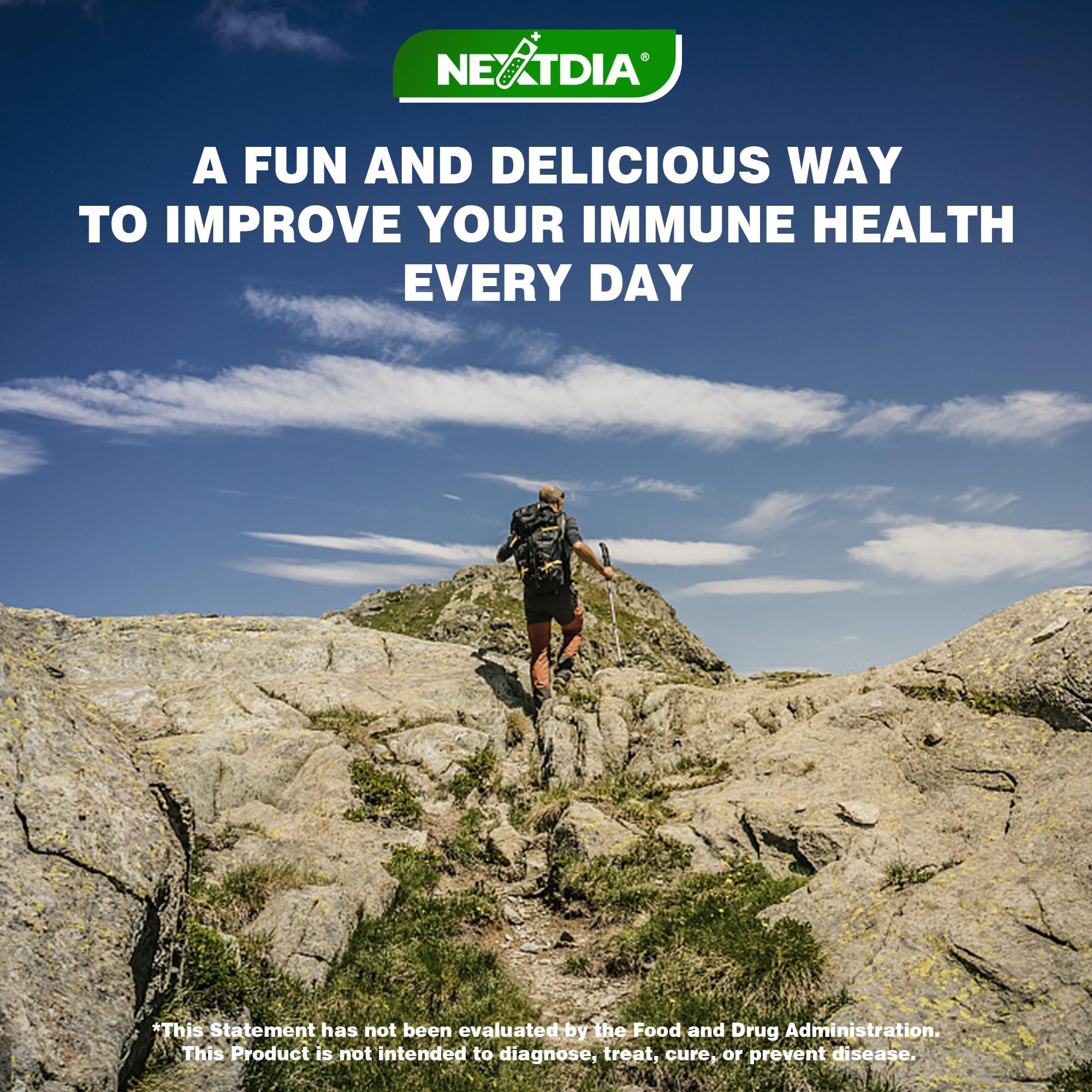 NextDia Whole Food Vitamin C Gummies for Adults & Kids, Zero Sugar, Natural Antioxidants, Bioflavonoids, Organic Vitamin C Supplement for Immune & Collagen Support, High Absorption, Vegan, Chewable, 60 Cts