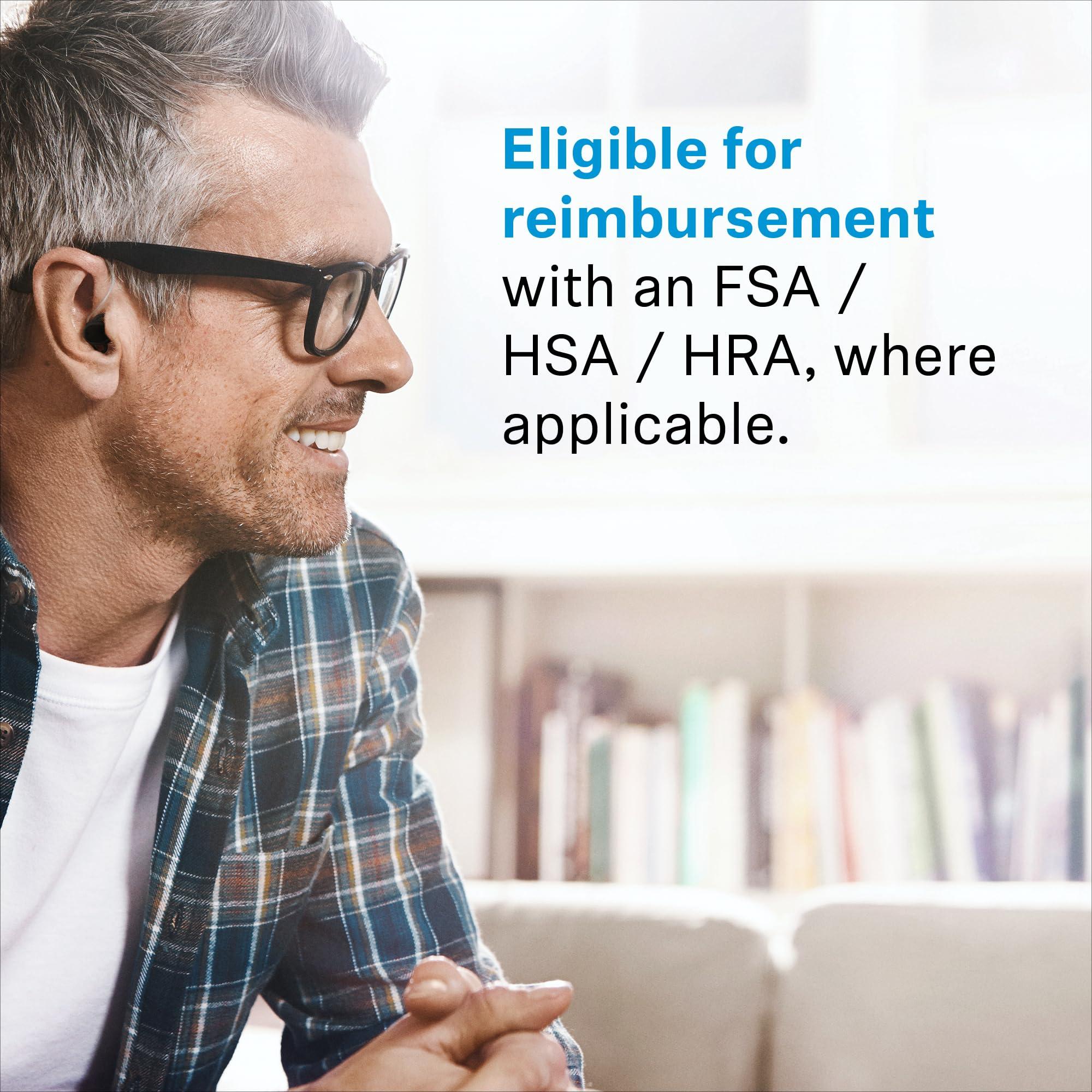 Sennheiser Sennheiser All-Day Clear Bluetooth Hearing Aids - OTC Hearing Aids with Bluetooth - Self-Fitting, Programmable Sound - FDA Cleared - Light Grey