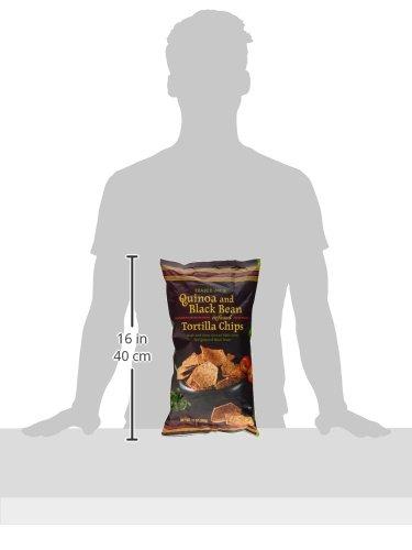 TJ's Trader Joe's Quinoa & Black Bean Infused Tortilla Chips Made with Stone Ground White Corn, Red Quinoa & Black Beans - 12 Oz. (Pack of 2 -Total of 24 Oz.)