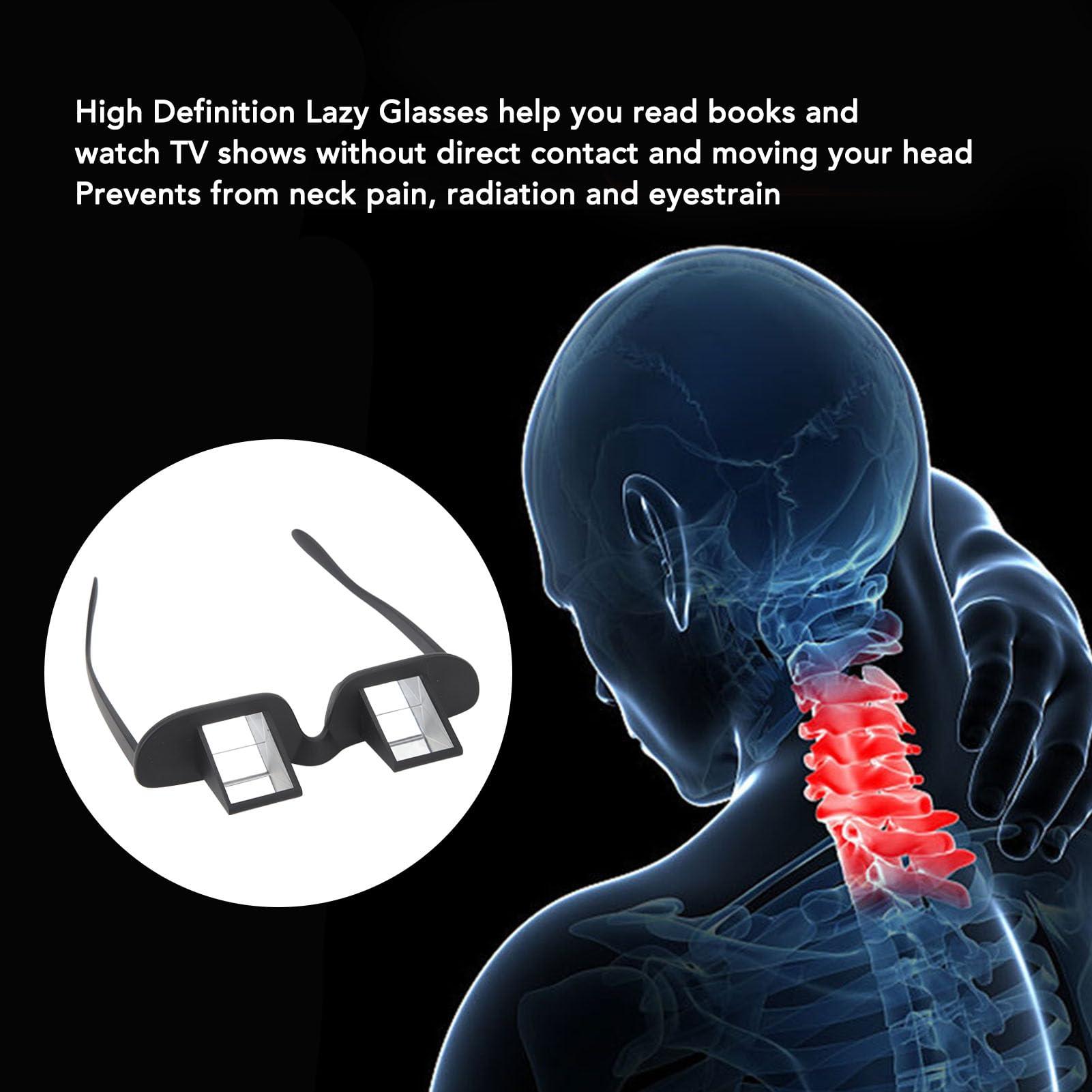 Dpofirs Dpofirs Lazy Glasses, Horizontal Reading Glasses, Upside Down 90 Degree Glasses for Lying down Reading, Bed Prism Glasses Spectacles Horizontal Glasses Prism Periscope