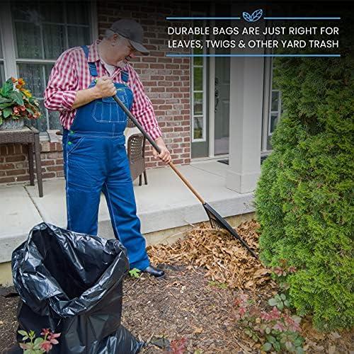 ToughBag ToughBag 55 Gallon Trash Bags, 55-60 Gallon Trash Bags Heavy Duty (50 COUNT) - Large Black Trash Can Liners, 50-60 Gal for Contractors, Commercial, and Lawn, 35 x 55\" - Made in USA