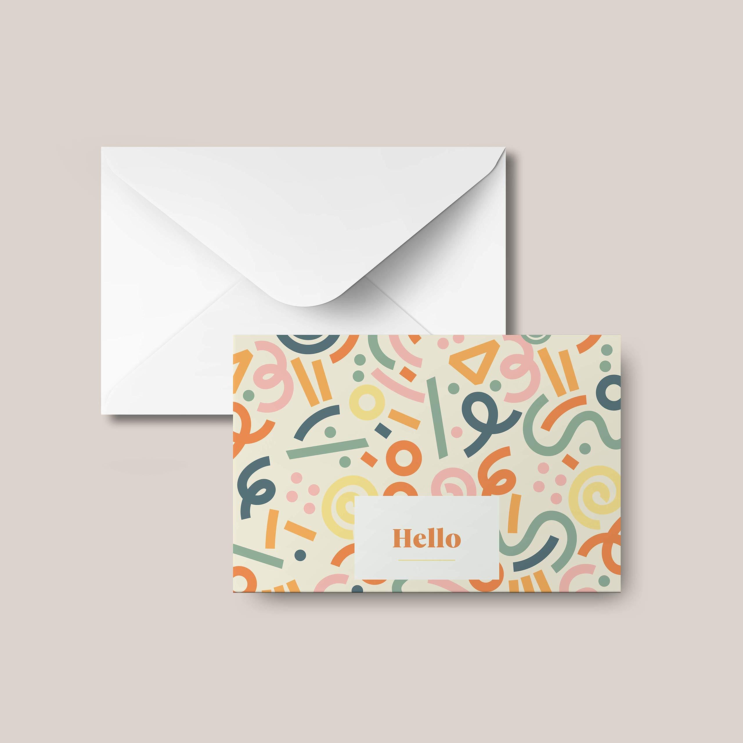 Rileys & Co Rileys All Occasion Greeting Cards with Envelopes | 5 Colorful Designs, Blank Note Cards, Perfect for Business, Thank You, Gift Cards, Graduation, Baby Shower (50-Pack)