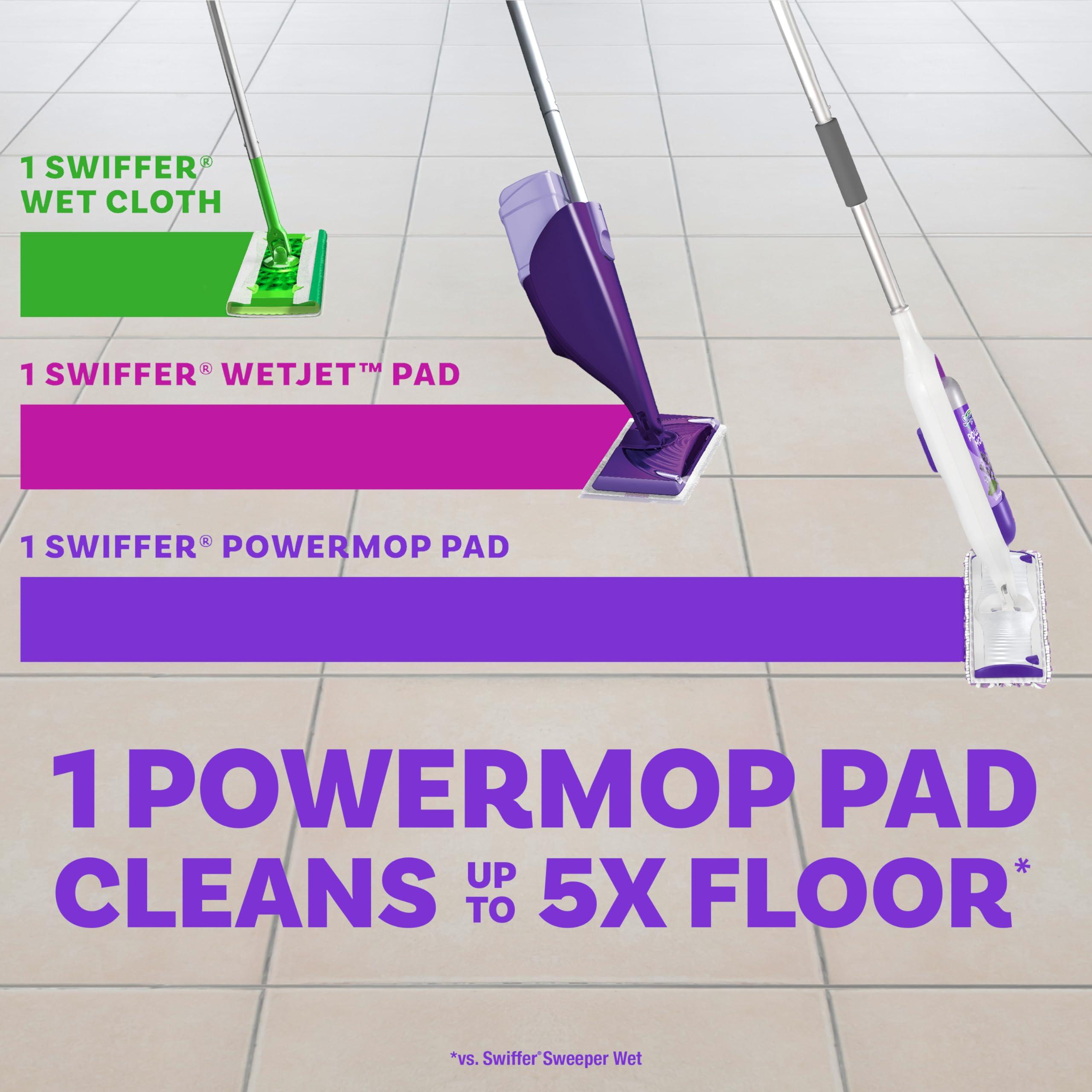 Swiffer Swiffer PowerMop Multi-Surface Mop Kit for Floor Cleaning, Includes PowerMop, 2 Mopping Pad Refills, 1 Cleaning Solution with Fresh Scent and 2 Batteries