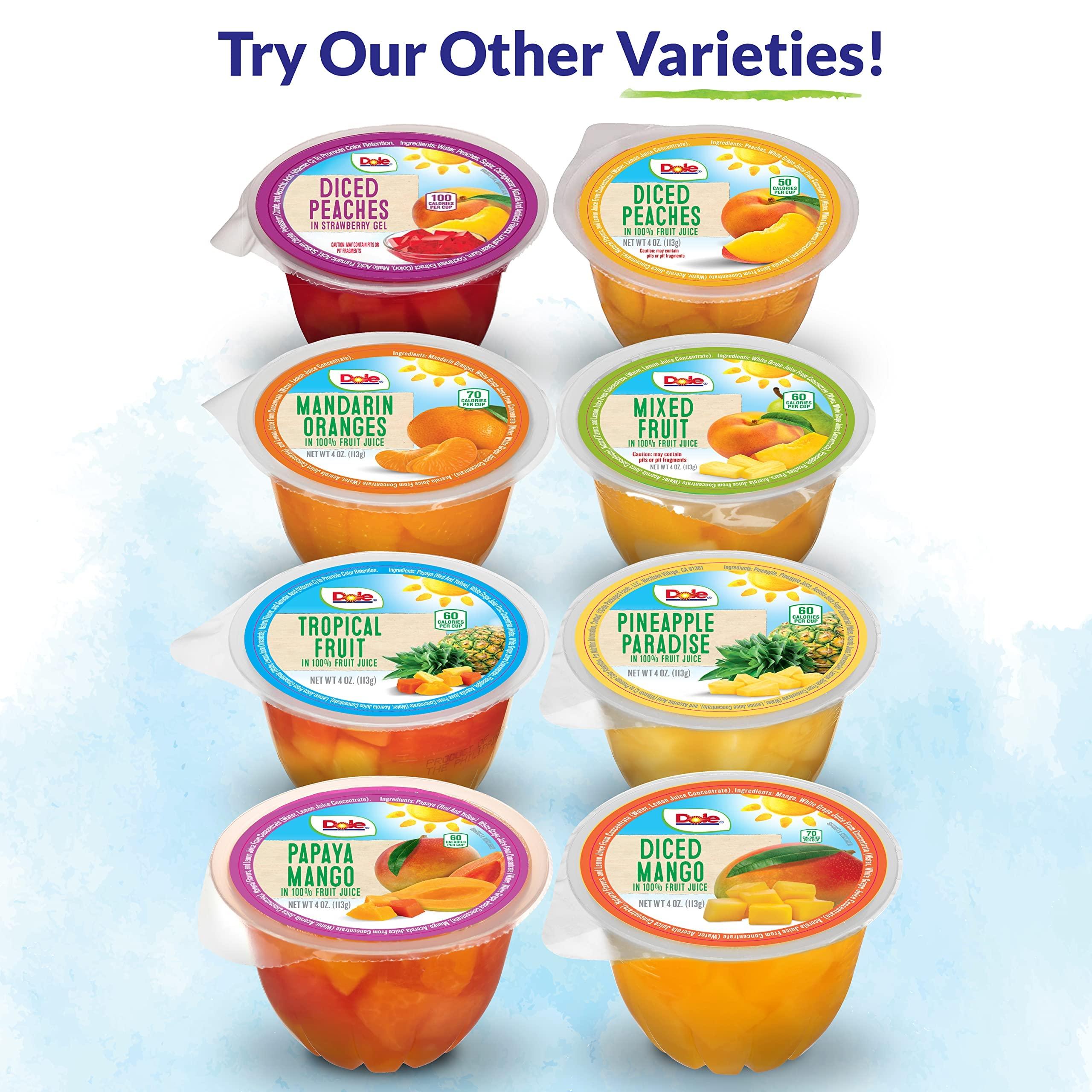 Dole Dole Fruit Bowls Mandarin Oranges in 100% Juice Snacks, 4oz 36 Total Cups, Gluten & Dairy Free, Bulk Lunch Snacks for Kids & Adults