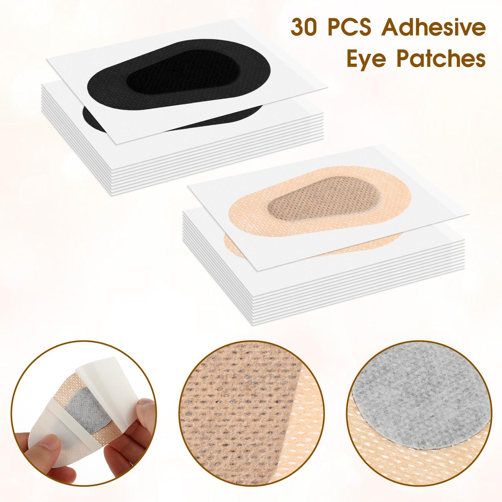 WY LIGHTING LEVEL 30 Pcs Adhesive Eye Patches Light Blocking Disposable Eyepatch Sticker Breathable Non-Woven Cotton Eye Shield Tape Easy Peeling Latex Free Eyecare Bandages Fatigue 3 2 Inches