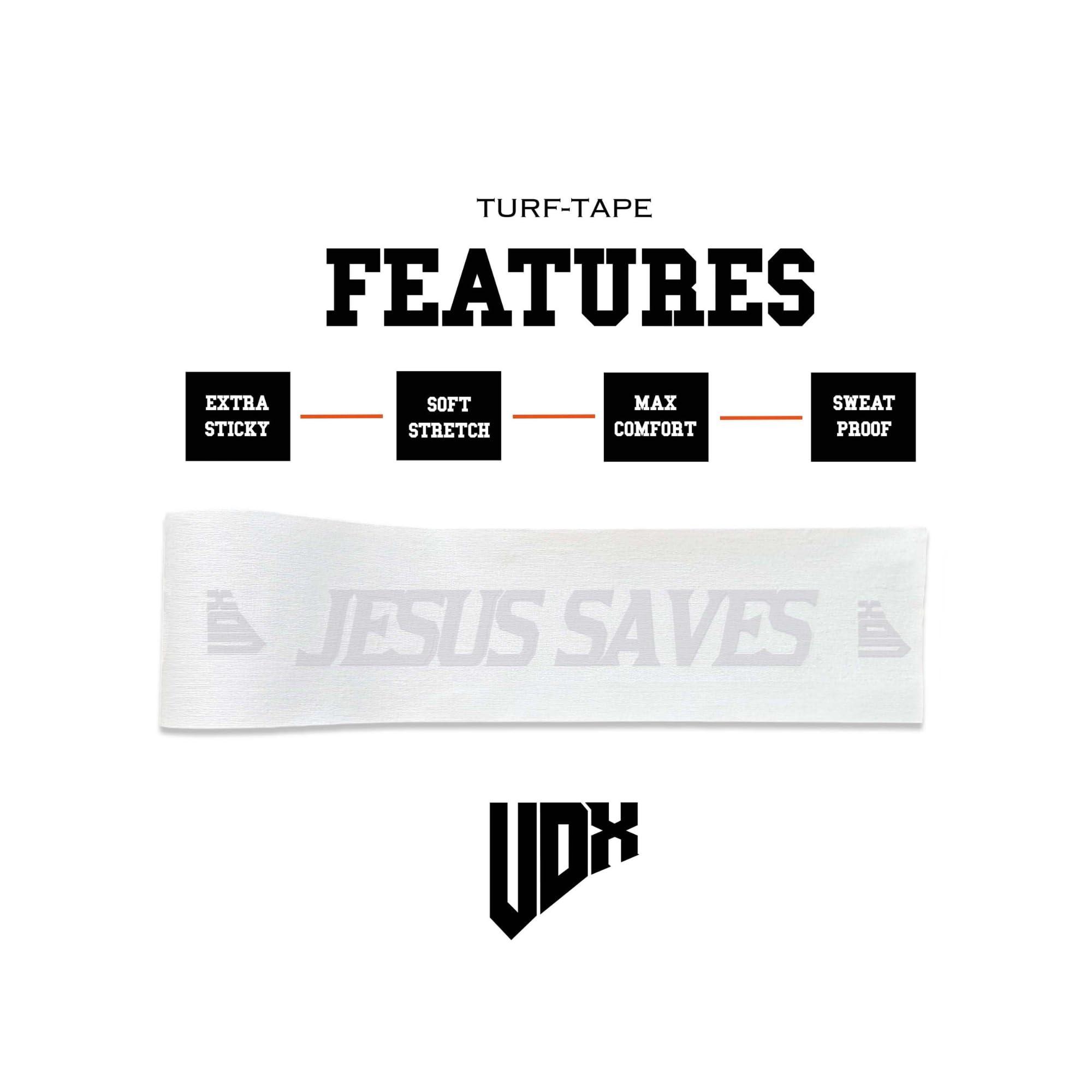 Undrdog Athletix Undrdog Athletix "Jesus Saves Turf-Tape Extra Sticky Durable Protective Football Tape Enhanced Comfort Inspired by Romans 10:9 (White)