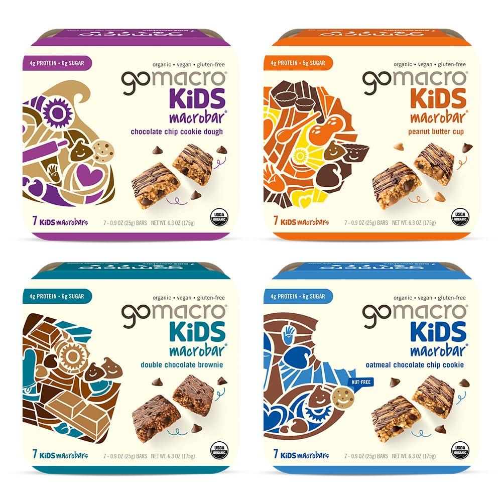GoMacro GoMacro Kids MacroBar 4 Flavor Assortment-(0.90 Ounce Bars, 28 Count)
