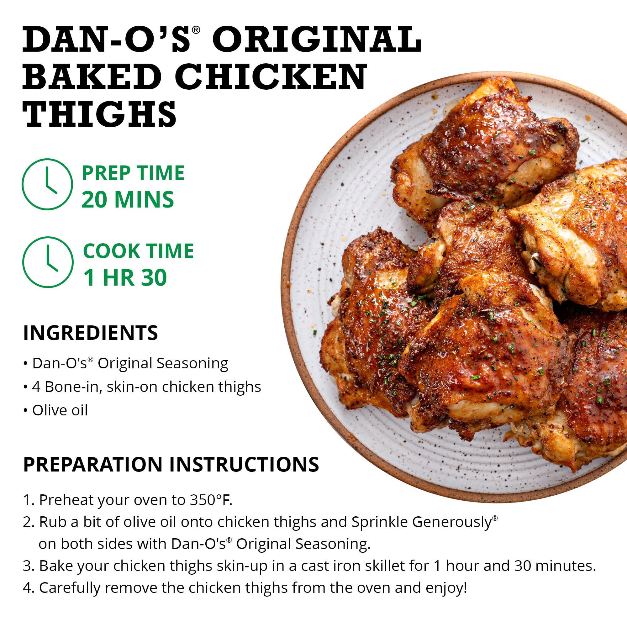 Dan-O\'s Dan-O\'s Original Seasoning - for Chicken, Meats, Veggies - Savory - All-Purpose, All-natural, 0 Sugar, 0 Calorie Seasoning for Cooking Anything for Dantastic Flavor - Online Exclusive (2.5 oz) 2 Pack