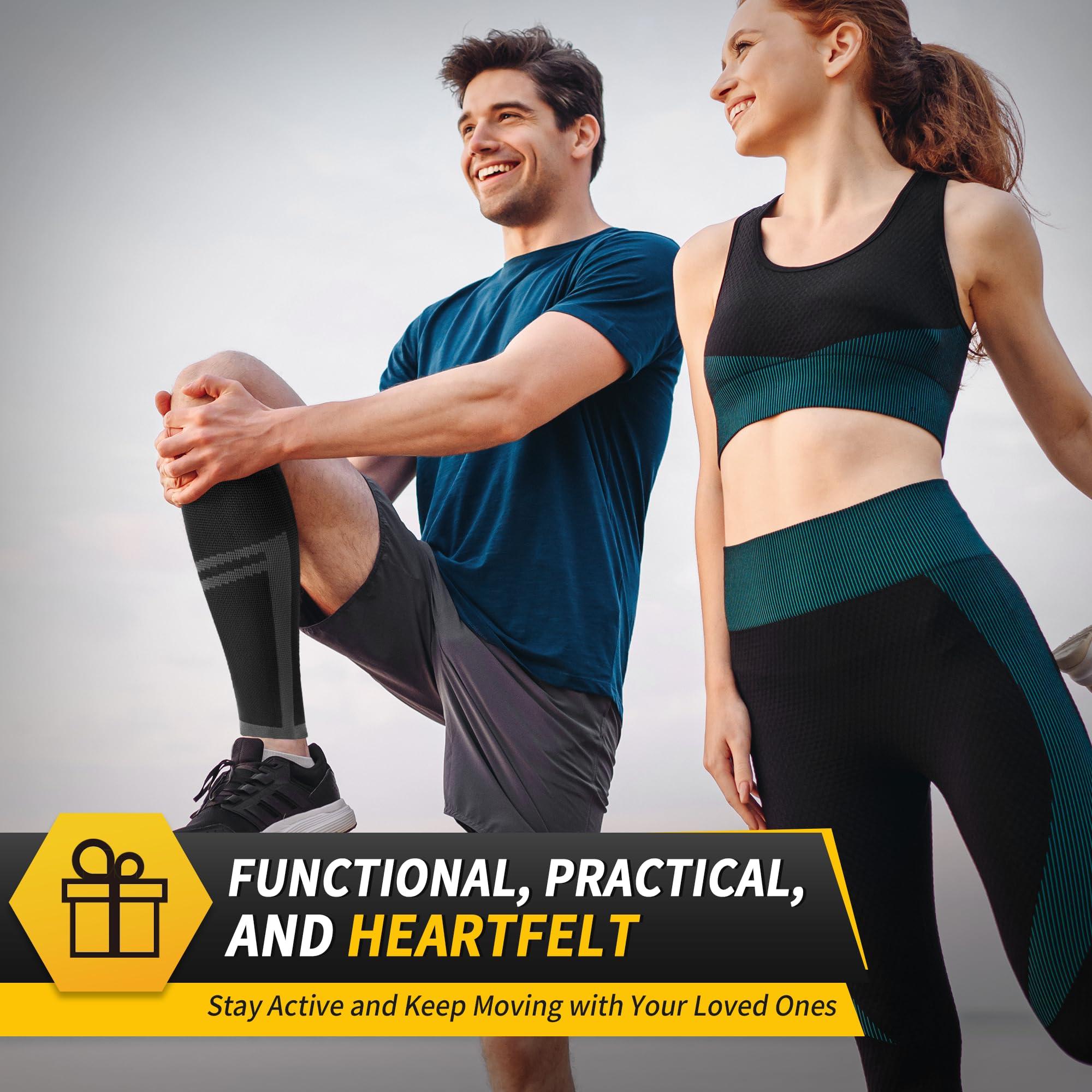 CAMBIVO CAMBIVO Calf Compression Sleeve Men & Women- Shin Splint Brace Support for Legs Pain Relief, Varicose Vein Treatment