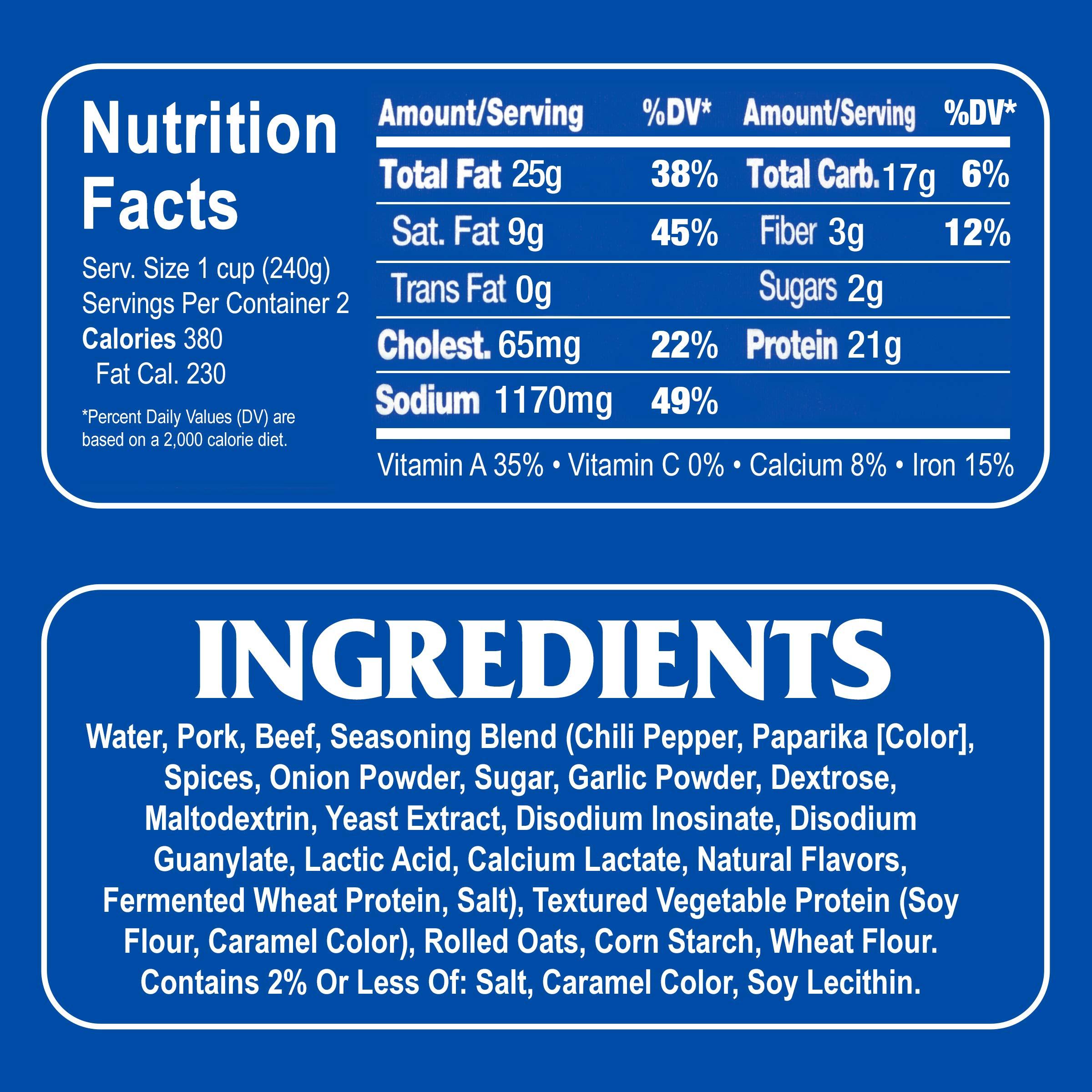 Armour Armour Star Chili with No Beans, Canned Food, 14 Ounce (Pack of 12)