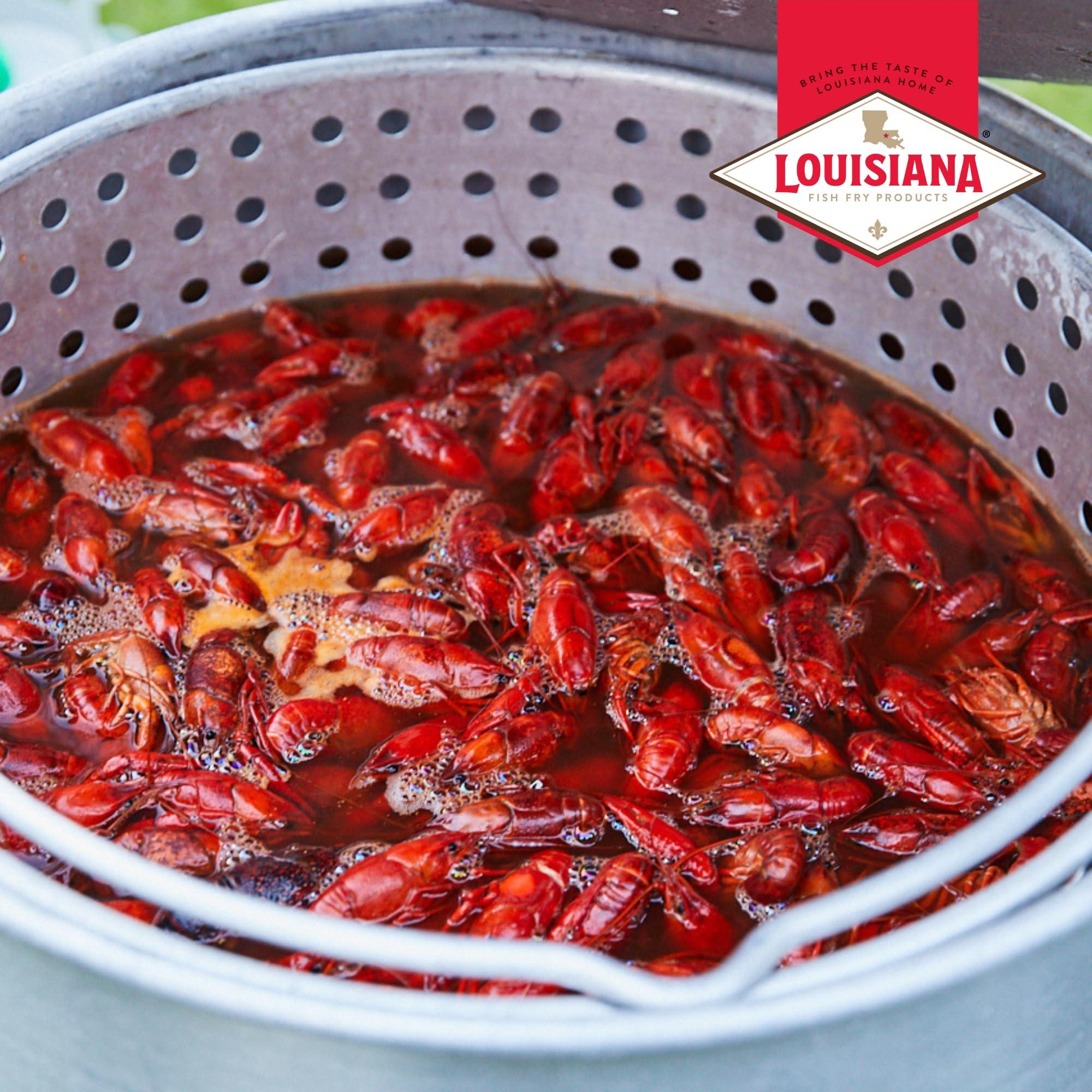 Louisiana Fish Fry Products Louisiana Fish Fry Products Crawfish, Shrimp & Crab Boil Seasoning Bundle - 4.5 lbs Powder Boil and 16 oz Bottle of Concentrated Liquid Boil - Spicy, Delicious, and Low Salt Cajun Seasoning