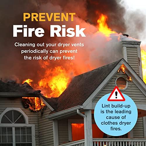 SP HOME GOODS The Professional Dryer Vent Cleaner Kit -(30-Feet) Innovative Lint Remover Reusable Strong Nylon| Flexible Lint Brush with Drill Attachment for Faster Cleaning