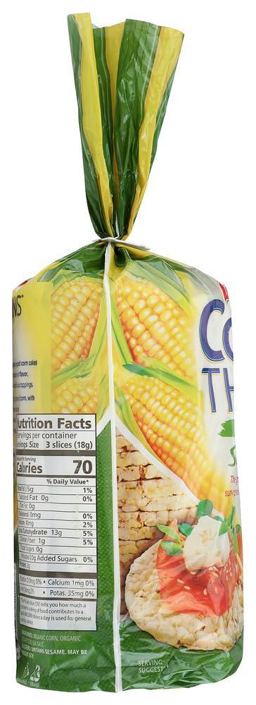 Real Foods Real Foods Organic Corn Thins - Sesame - 5.5 oz - 3 pk