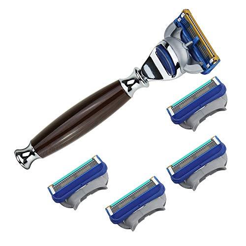 no logo Shaver Q Luxury Mens Gift Safety Razor Set Safety Razor Blades Shaving Stick Razor 5 Layers Razor Blades
