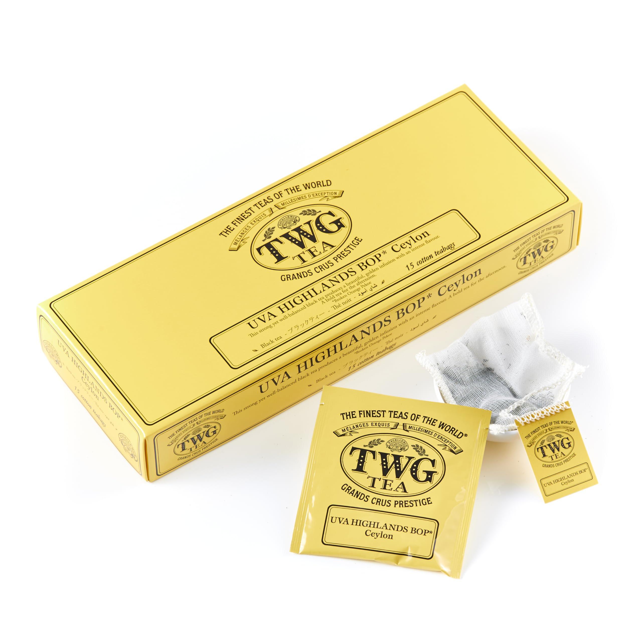 TWG Tea TWG Tea | UVA Highlands BOP | Black Tea | Golden Infusion | 15 Hand Sewn Cotton Tea Bags | Gift Set