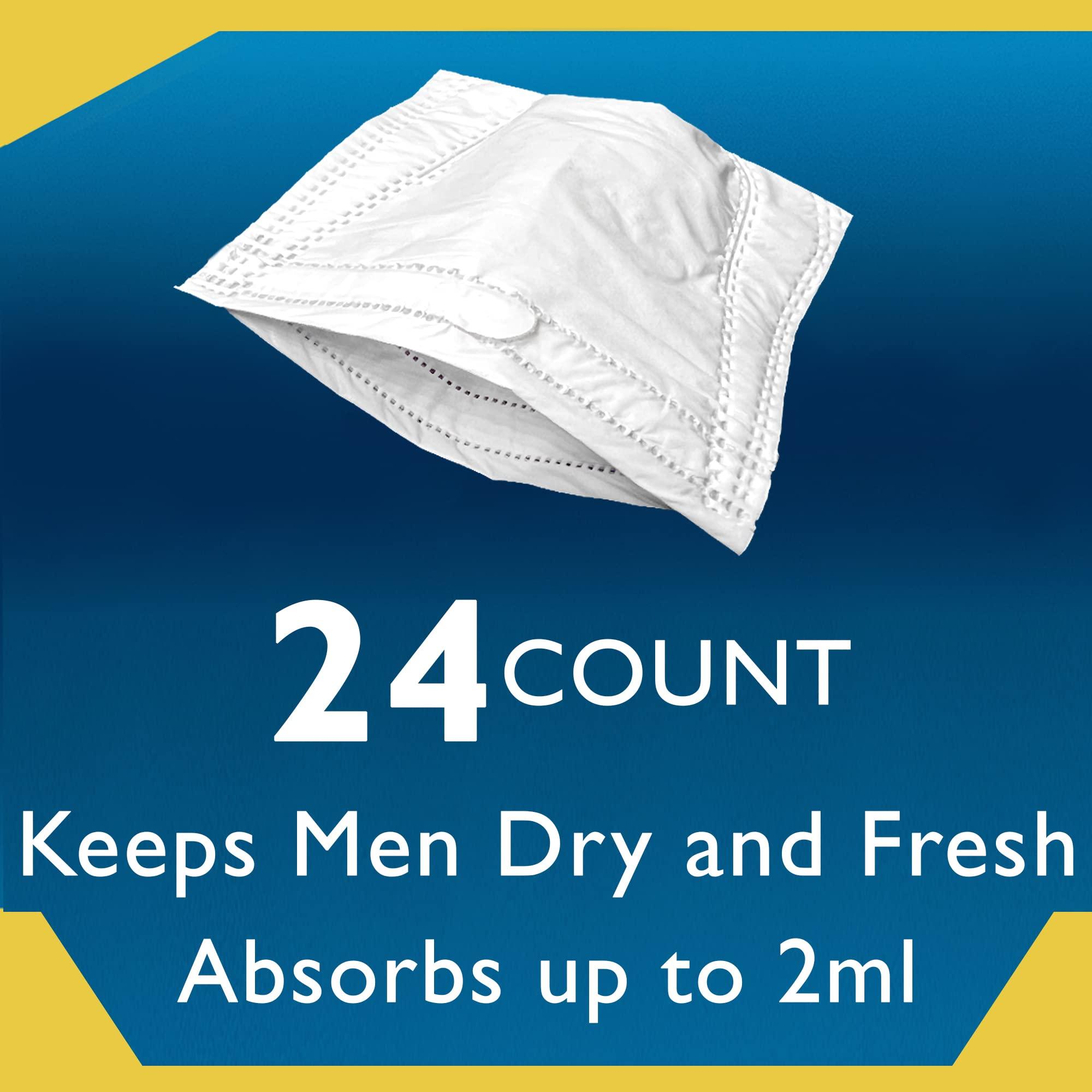 Prostacomfort PROSTACOMFORT+ Hygienic Men Pad 24 Pcs Incontinence Guards Super Absorbent Urinary Drip Sleeves Prevents Leaks, Bad Odors & Stains Oeko TEX Certified Bladder Control Pads