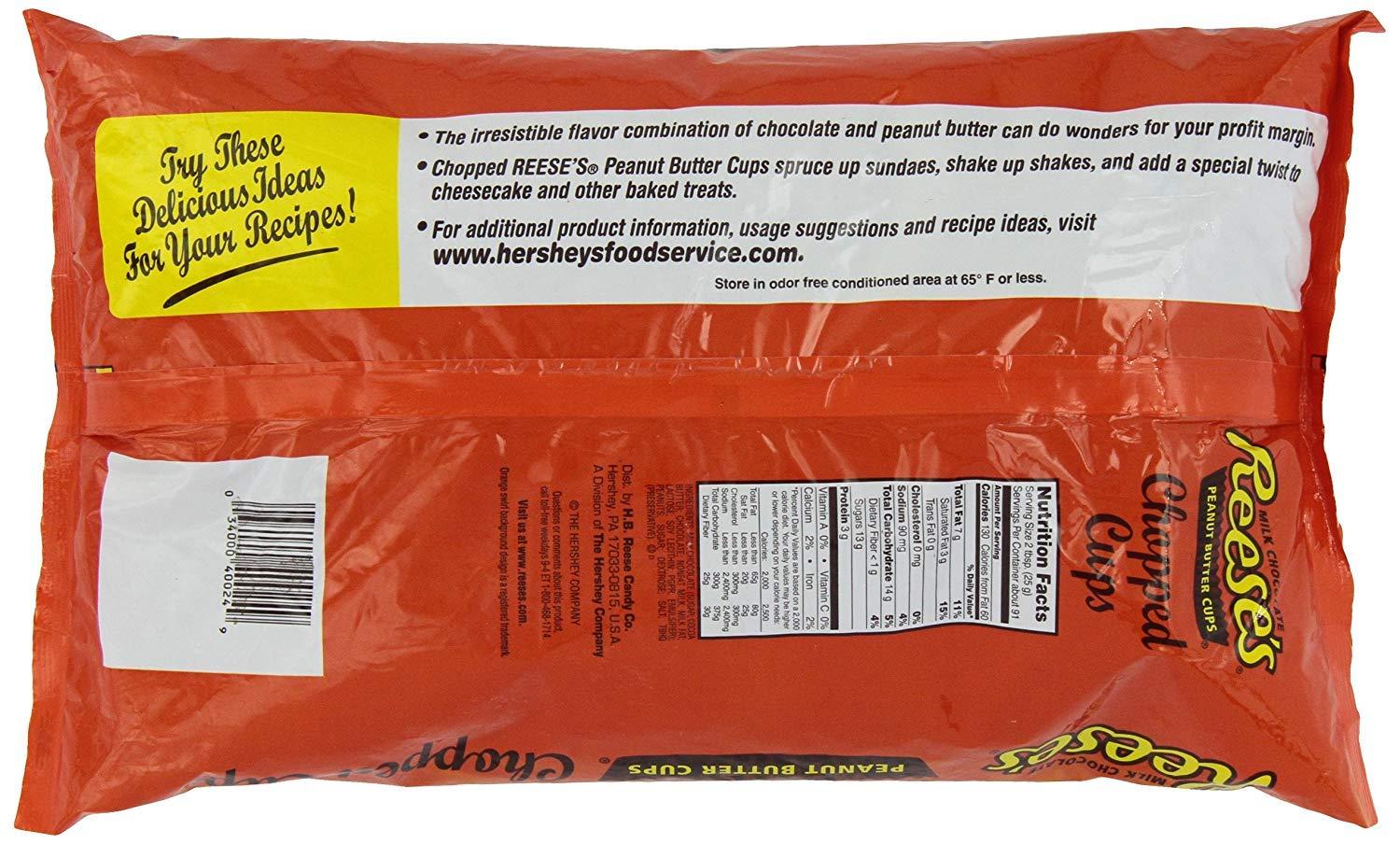 Reese\'s Reese\'s Milk Chocolate Chopped Peanut Butter Cups, 5 Pound Bags