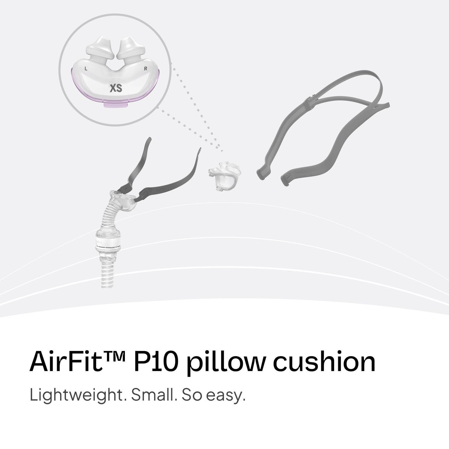 ResMed ResMed P10 Nasal Pillow Cushion - Replacement Silicone CPAP Mask Cushion - Frame System & Headgear Not Included - Premium CPAP Accessory - X-Small