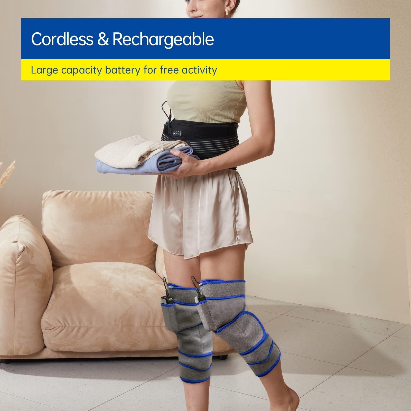 ONLYCARE ONLYCARE Heated Knee Brace Wrap, Wireless Leg Warm Heat Massager Circulation Compression, Heating Pad for Knee, Relief Arthritis Pain for Men Women Dad Mom Gifts-FSA/HSA Approved