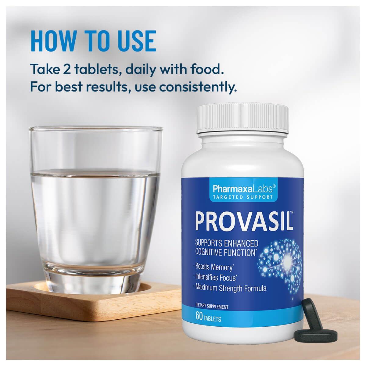 Provasil Provasil Maximum Strength Supplement Boosts Memory, Intensifies Focus, Increases Mental Performance, Provides Complete Nutritional Support for Multiple Aspects of Cognitive Health (60 Tablets)