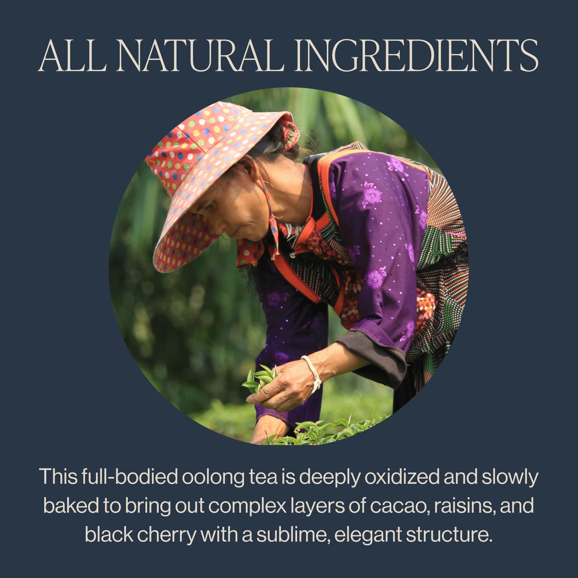 Rishi Tea Rishi Tea Ruby Oolong Tea - Organic Sachet Bags, Caffeinated Slow Baked Ball Rolled Oolong, Enjoy Hot or Iced - 15 Count (Pack of 1)