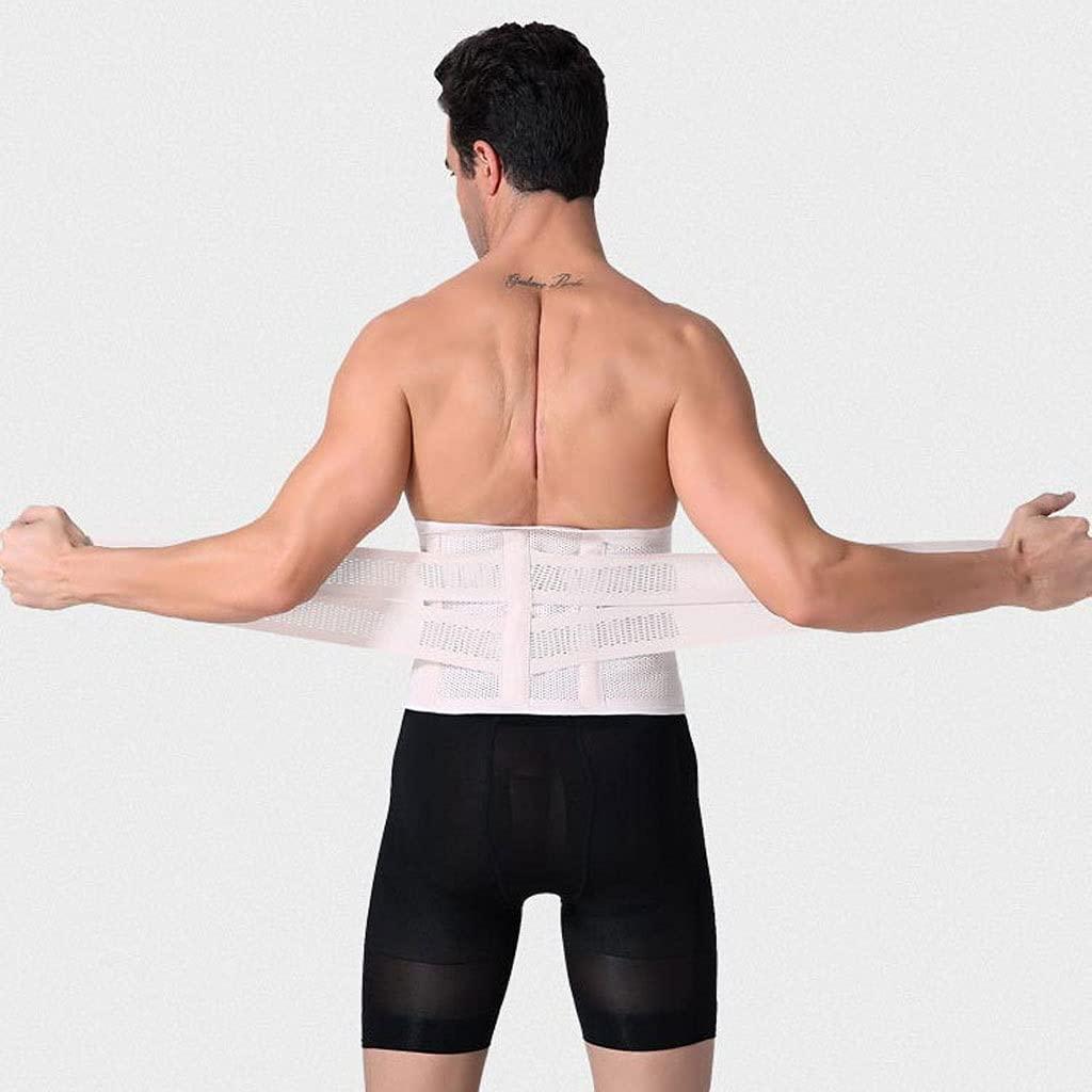 NEWCES Lumbar Support Back Brace Belt Relief For Back Pain Herniated Disc Spine Steel Plate Support Adjustable Support Straps Lower Back Belt Posture Corrector Support ( Color : Beige Size : 2X Grande ( Colo