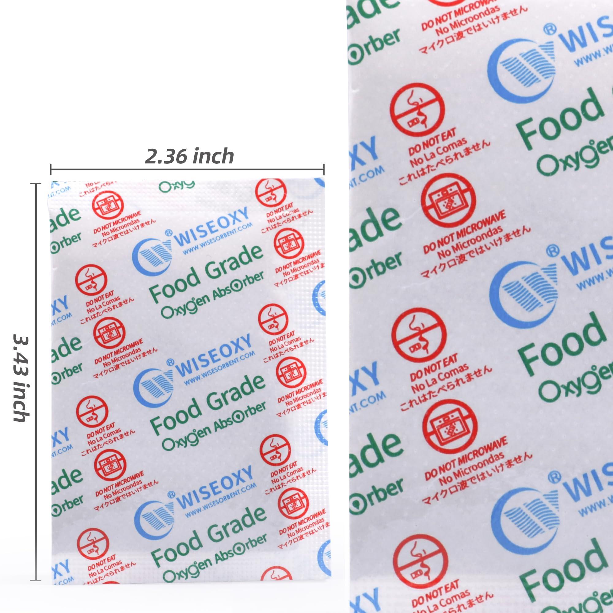 Wisesorb Wisesorb 500CC 100 Packs Oxygen Absorbers for Food Storage, Food Grade Oxygen Absorbers, O2 Absorbers Food Grade for Food Storage