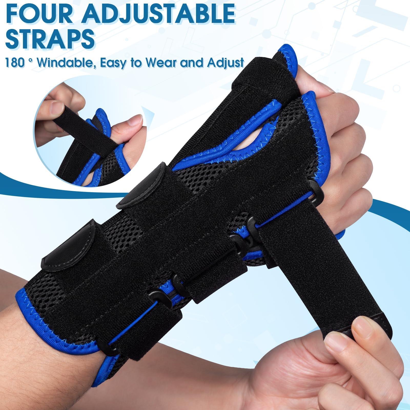 TISMOD TISMOD Carpal Tunnel Wrist Brace with Thumb Support,Adjustable Night Thumb Spica Splint Right Left Hand,Wrist Guard Stabilizer Support for Tendonitis,sprain,syndrome,De Quervain\'s Tenosynovitis