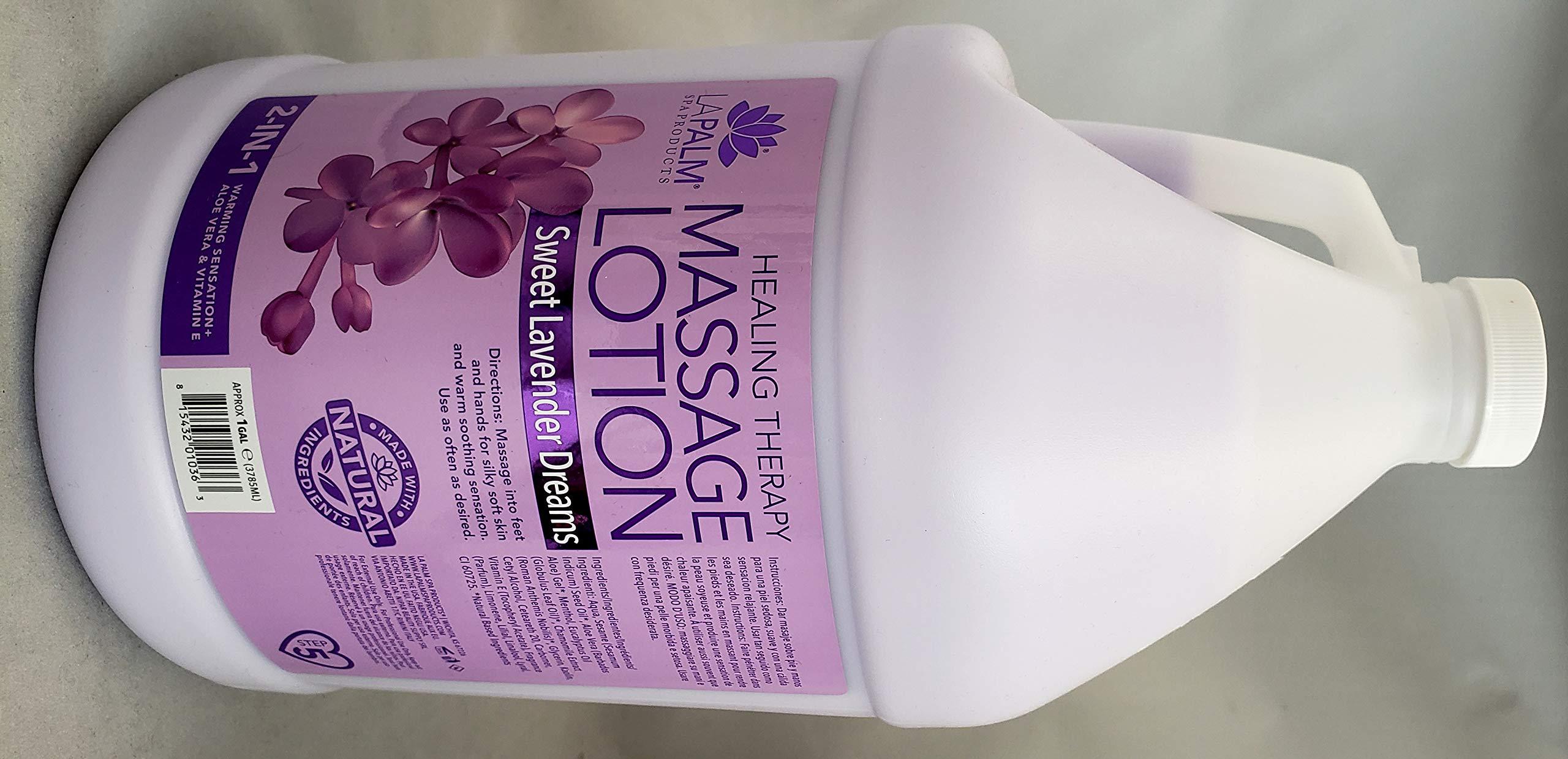 La Palm La Palm Healing Therapy Massage Lotion - Sweet Lavender Dreams -128 oz/ 1 Gallon …